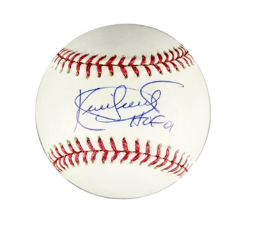 Kirby Puckett Single-Signed Official Major League Baseball w/ "HOF 01" Inscription